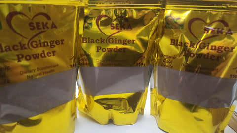SEKA Organic Black Ginger Food Powder ... 3x250g Satchel
